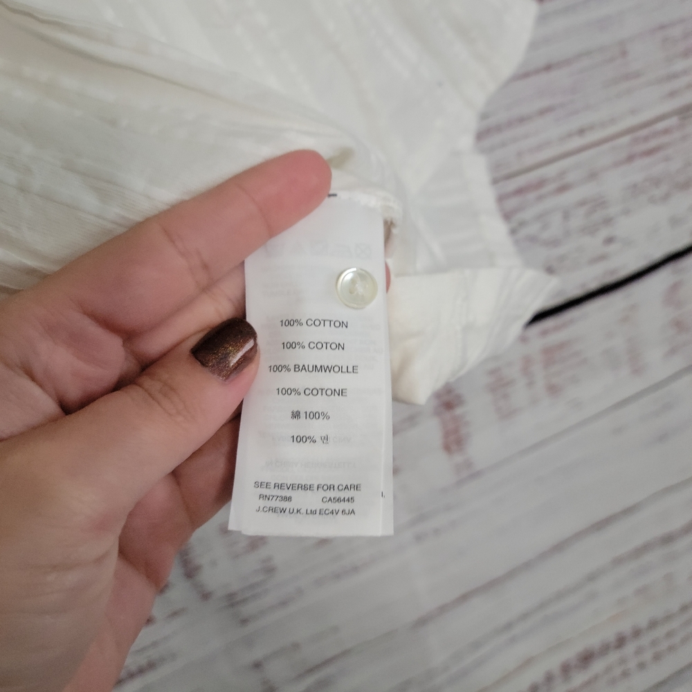 J Crew XS White Sleveless Peplum Top - Picture 4 of 5
